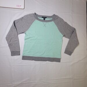 Womens‎ Forever 21 Pullover Sweatshirt.  Mint Green/Gray.  Size small.